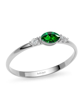 Anillo Amelie Joyas 10 k de oro zirconia brillante