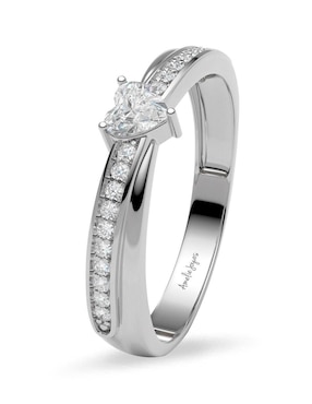 Anillo de corazón Amelie Joyas 14 k de oro zirconia brillante