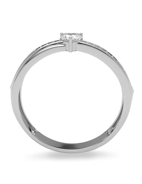 Anillo de corazón Amelie Joyas 14 k de oro zirconia brillante