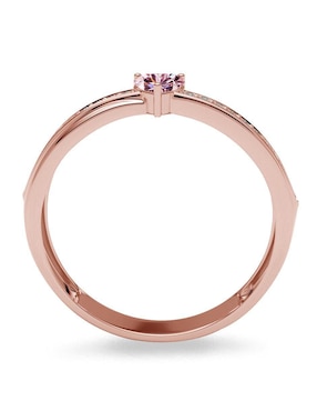 Anillo de corazón Amelie Joyas 14 k de oro zirconia brillante