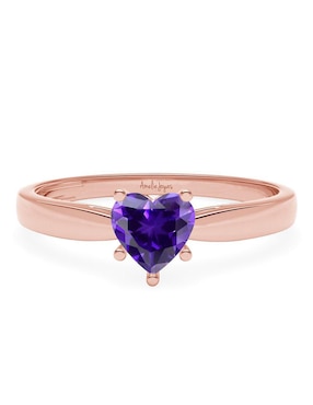 Anillo De Corazón Amelie Joyas 14 K De Oro Zirconia