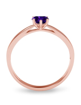 Anillo de corazón Amelie Joyas 14 k de oro zirconia brillante