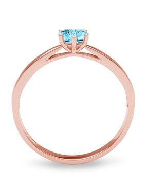 Anillo de corazón Amelie Joyas 14 k de oro zirconia brillante