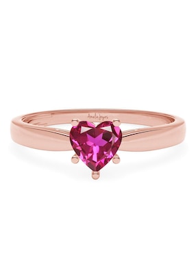 Anillo de corazón Amelie Joyas 14 k de oro zirconia brillante