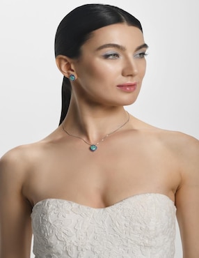 Broqueles de corazón Gladkova Joyería de plata P 925 turmalina