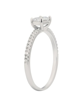 Anillo rectangular Gladkova Joyería Edasich P 925 de plata zirconia brillante