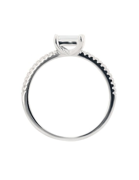 Anillo rectangular Gladkova Joyería Edasich P 925 de plata zirconia brillante