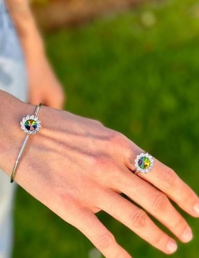 Brazalete Mayfer Joyería con cristal austriaco Oporto