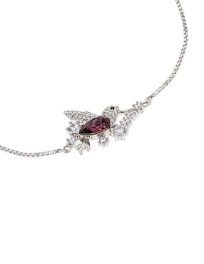 Brazalete Mayfer Joyería de plata con cristal austriaco p 925 Mayfer Colibri con acabado brillante