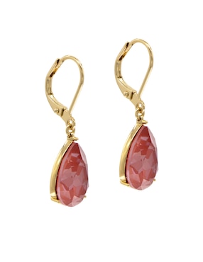 Aretes de gota Emanuel Ungaro con acabado brillante cristal