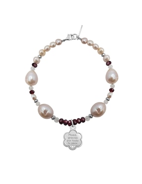 Pulsera Anamora Por Tanya Moss de plata con granate p 925