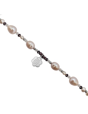 Pulsera Anamora Por Tanya Moss de plata con granate p 925