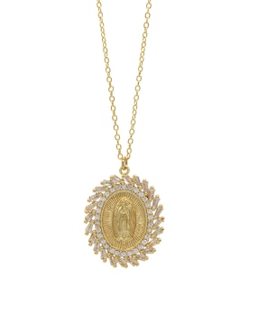 Colgante Y Dije De Virgen Artre Zirconia