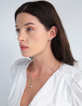 Aretes y collar circular Nine West