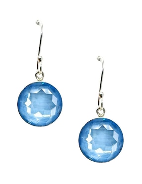 Aretes y collar redondos Zvezda Rivoli de plata P 925 cristal
