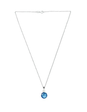 Aretes y collar redondos Zvezda Rivoli de plata P 925 cristal