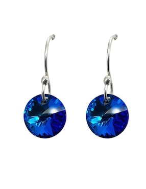 Aretes y collar redondos Zvezda Xilion de plata P 925 cristal