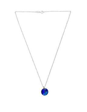 Aretes y collar redondos Zvezda Xilion de plata P 925 cristal