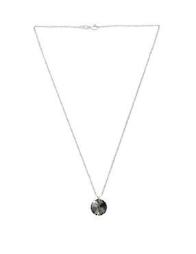 Aretes y collar redondos Zvezda Xilion de plata P 925 cristal