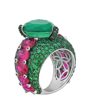 Anillo Gladkova Joyería P 925 de plata esmeralda brillante