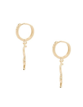 Aretes de serpiente Oro Angelus con acabado brillante zirconia