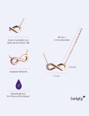 Collar con dije de infinito Luckyly