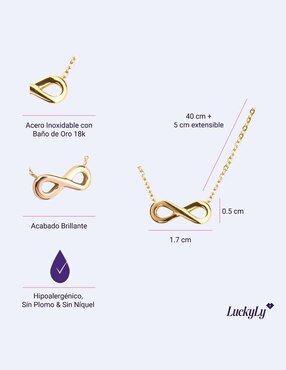 Collar con dije de infinito Luckyly