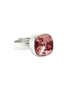 Anillo Cuadrado Zvezda Cushion P.925 De Plata Cristal