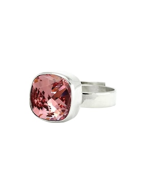 Anillo cuadrado Zvezda Cushion P 925 de plata cristal