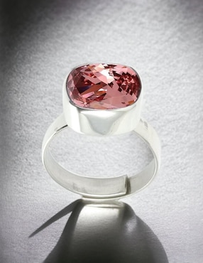 Anillo cuadrado Zvezda Cushion P 925 de plata cristal