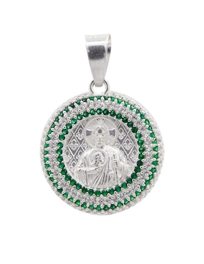 Dije Redondo Boscaini San Judas Tadeo De Plata P 925 Zirconia