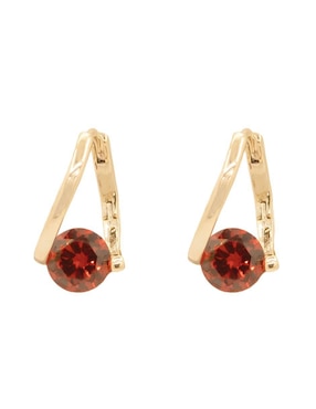 Aretes Oro Angelus con acabado brillante zirconia