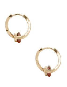 Aretes Oro Angelus con acabado brillante zirconia