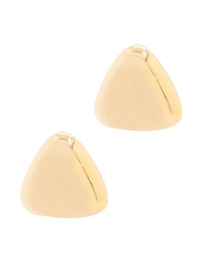 Aretes triangulares Oro Angelus con acabado espejo