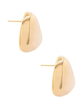Aretes triangulares Oro Angelus con acabado espejo