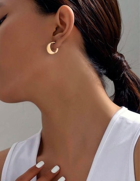 Aretes redondos Oro Angelus con acabado espejo