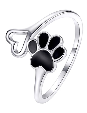 Anillo de corazón Miow Kiki P 925 de plata zirconia brillante