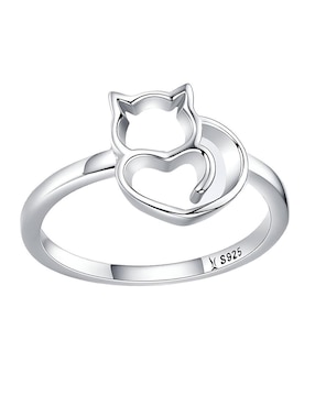 Anillo De Gato Miow Kiki P925 De Plata