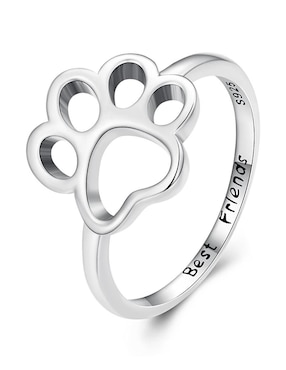 Anillo de gato Miow Kiki P 925 de plata brillante