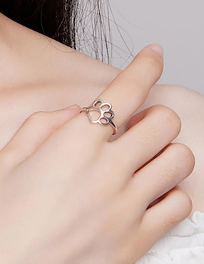 Anillo de gato Miow Kiki P 925 de plata brillante