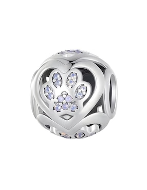 Charm De Huella Miow Kiki De Plata P 925 Zirconia