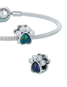Charm de huella Miow kiki de plata P 925
