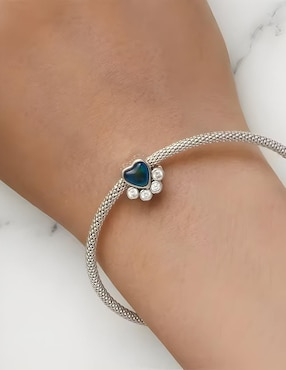 Charm de huella Miow kiki de plata P 925
