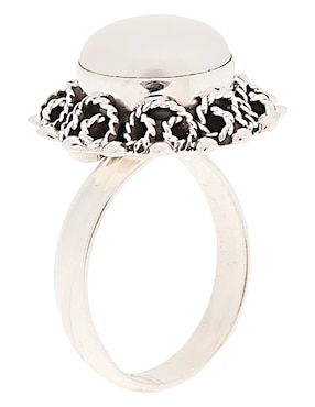 Anillo Mauricio Serrano Jewelry Perla Grecas P 925 de plata perla brillante