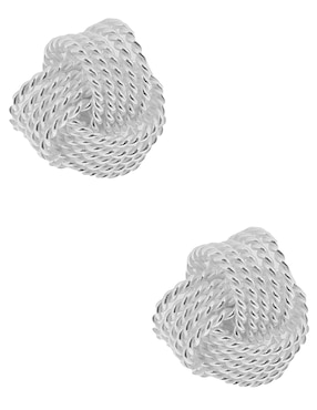 Aretes y collar redondos Mauricio Serrano Jewelry Torzal RD de plata P 925