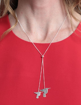 Collar de colibrí Mauricio Serrano Jewelry Naturaleza de plata P 925