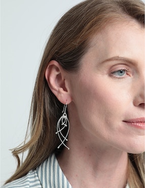 Aretes Mauricio Serrano Jewelry Casquillas Cerillo de plata P 925 con acabado brillante
