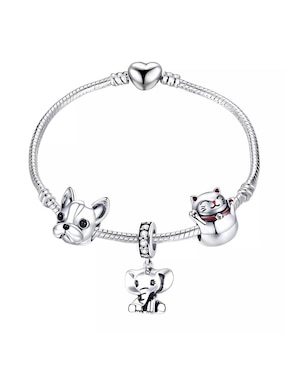 Brazalete Mink de plata P 925 con acabado brillante
