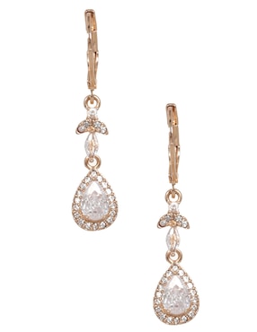 Aretes Largos De Gota Anne Klein Summer Love Acabado Brillante Cristal