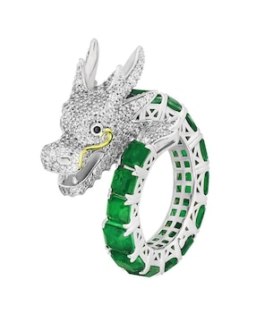 Anillo Gladkova Joyería P 925 de plata esmeralda brillante